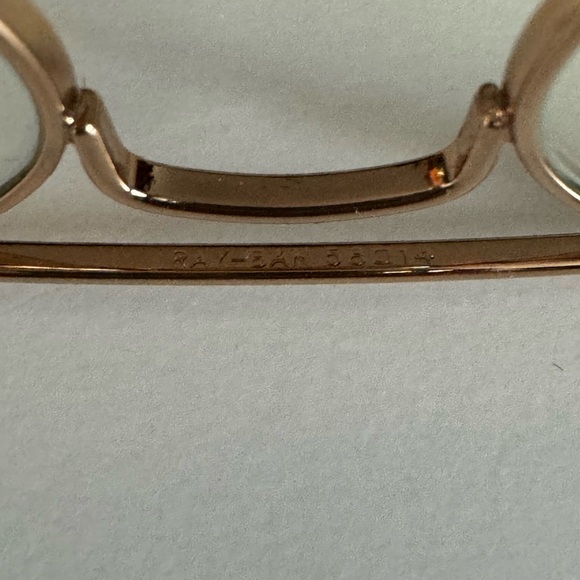 Ray-Ban Aviator Matte Gold Frame Clear Sunglasses 58-14 - Picture 11 of 14